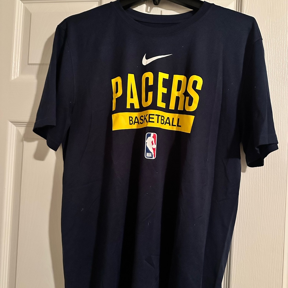 SOLD: Nike Pacers Navy and Yellow Basketball Tee